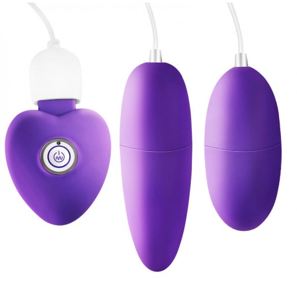 MizzZee - Dual Vibrator Eggs (Chargeable - Purple) MizzZee - Dual Vibrator Eggs (Chargeable - Purple)